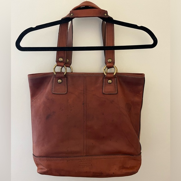 Vintage Coach Legacy Gigi brown leather large tote - Picture 2 of 7